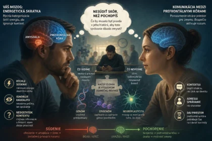 Ilustrácia rozdielu medzi rýchlym súdením riadeným amygdalou a porozumením aktivujúcim prefrontálnu kôru