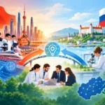 Porovnanie Číny a Slovenska v oblasti výskumu, vývoja, technologických inovácií a spolupráce vedy s priemyslom.
