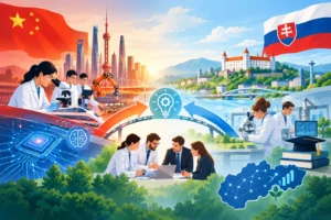 Porovnanie Číny a Slovenska v oblasti výskumu, vývoja, technologických inovácií a spolupráce vedy s priemyslom.