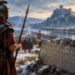 Rímsky legionár pri zimnom tábore v Laugariciu pri Váhu