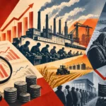 Grafické znázornenie sovietskeho hospodárskeho rastu, industrializácie, ekonomických štatistík a ich sociálnych dôsledkov.